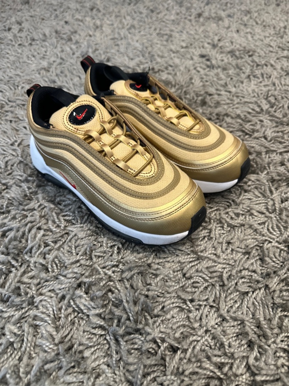 Nike Gold and Black Air Max 97 Sneakers
